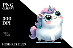 Funny Unicorn with Flower in Mouth PNG Product Image 2