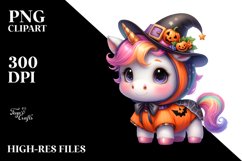 Cute Baby Unicorn Watercolor Pastell Clipart Product Image 3