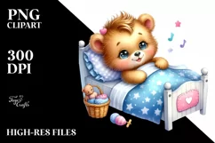 Cute Colorful Baby Bear, Transparent PNG Product Image 3