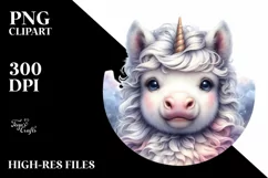 Detailed Baby Unicorn PNG Product Image 3