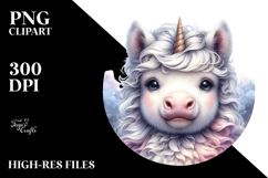 Detailed Baby Unicorn PNG Product Image 2