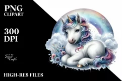 Detailed Baby Unicorn PNG Product Image 3