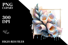 Glossy Foxglove Frame PNG Product Image 2