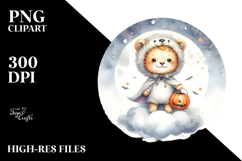 Cute Baby Lion on Moon, Transparent PNG Product Image 2