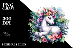 Adventurous Baby Unicorn PNG Product Image 2