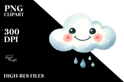 Simple Smiling Cloud PNG Product Image 2
