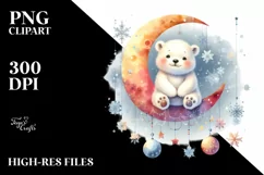 Cute Baby Polar Bear, Transparent PNG Product Image 1