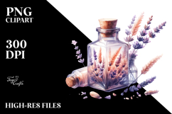 Watercolor Abstract Bottle Lavender Product Image 2