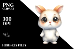 Expressive Cute Baby Rabbit Clipart Product Image 2