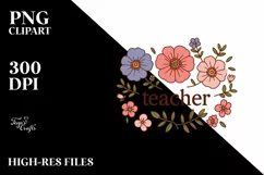 Simple Flowers Teacher Summer Flower PNG Product Image 3