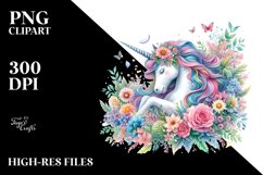 Colorful Unicorn | Sublimation | Clipart Product Image 1