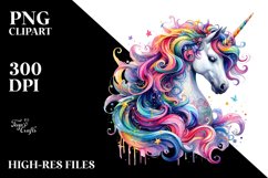 Colorful Unicorn | Sublimation | Clipart Product Image 1