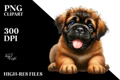Baby Bullmastiff with Big Eyes PNG Product Image 2