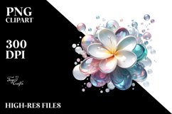 Abstract Gardenia Watercolor Splash | Clipart Product Image 3