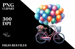 Watercolor Vintage Bicycle PNG Product Image 3