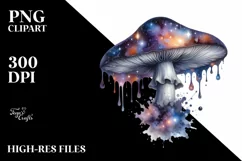 Detailed Glossy Celestial Mushroom PNG Product Image 1