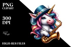colorful Baby Unicorn with Jazz Club Product Image 3