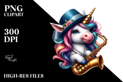 colorful Baby Unicorn with Jazz Club Product Image 2