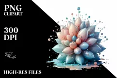Glossy Snowdrop Watercolor PNG Product Image 1