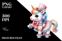 colorful Baby Unicorn in Polka Dancer&#039;s Costume Product Image 1