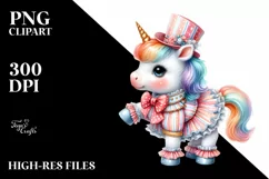 colorful Baby Unicorn in Polka Dancer's Costume Product Image 1