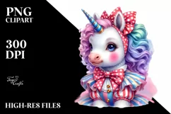 colorful Baby Unicorn in Polka Dancer's Costume Product Image 3