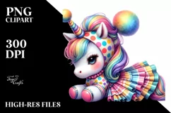 colorful Baby Unicorn in Polka Dancer's Costume Product Image 1