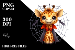 Cute Giraffe Watercolor Sticker Clipart Product Image 2