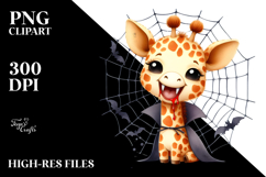 Cute Giraffe Watercolor Sticker Clipart Product Image 2