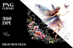 Colorful Fairy in Style Clipart Product Image 3