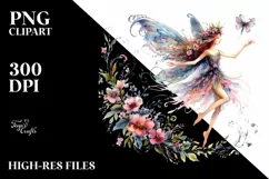 Colorful Fairy in Style Clipart Product Image 3