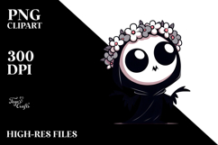 Curious Skull with Flower Crown Product Image 2