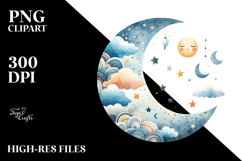Very Simple Half Moon Moon PNG Product Image 2
