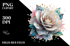 Rose Watercolor Splash PNG Product Image 2