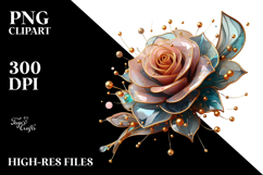 Rose Watercolor Splash PNG Product Image 2