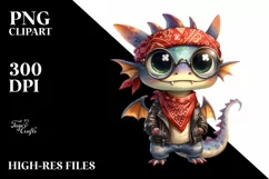 Dragon Bandana es Watercolor | Clipart Product Image 3
