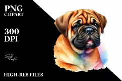 Colorful Bullmastiff Sticker Clipart Product Image 3