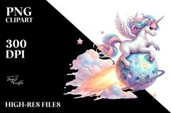 colorful Baby Unicorn with Comet Product Image 3