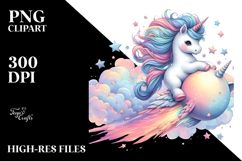 colorful Baby Unicorn with Comet Product Image 2