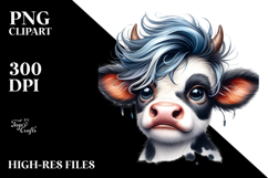 Funny Cow with Goofy Design PNG Product Image 2