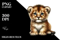 Baby Lion Transparent PNG Product Image 2