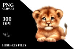 Digital Baby Lion PNG Product Image 2