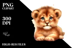 Baby Lion Transparent PNG Product Image 2