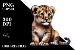 Baby Lion Transparent PNG Product Image 2
