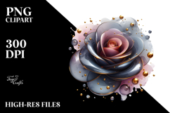 Glossy Rose, Watercolor PNG Product Image 2
