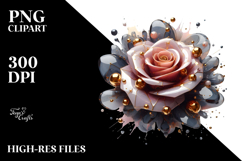 Abstract Glossy Rose PNG Product Image 2