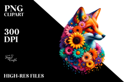 Colorful Fox, Transparent PNG Product Image 2