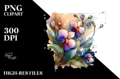 Pastel Stained Wooden Sweet Pea, PNG Product Image 2