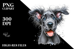Watercolor Crazy Furr Happy Great Dane PNG Product Image 2