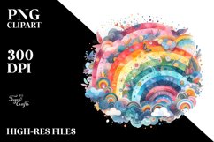 Colorful Rainbow Sublimation Clipart Product Image 1